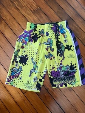 Neon Yellow Kids' Zombie Lacrosse Unlimited Lax shorts